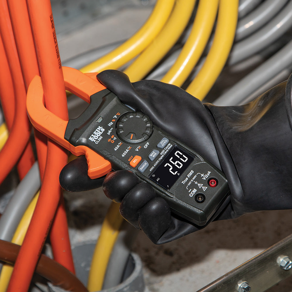 Klein AC/DC Digital Clamp Meter, Auto-Ranging 400 Amp