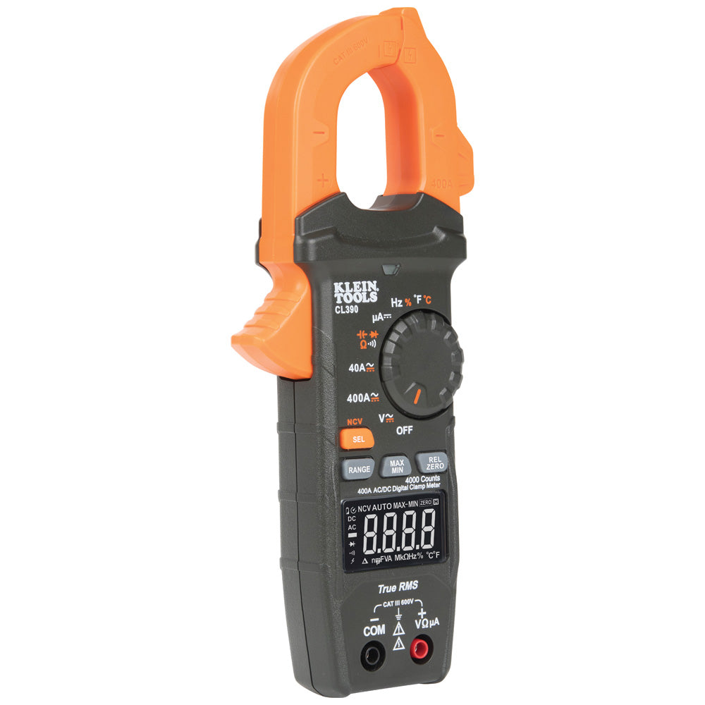 Klein AC/DC Digital Clamp Meter, Auto-Ranging 400 Amp