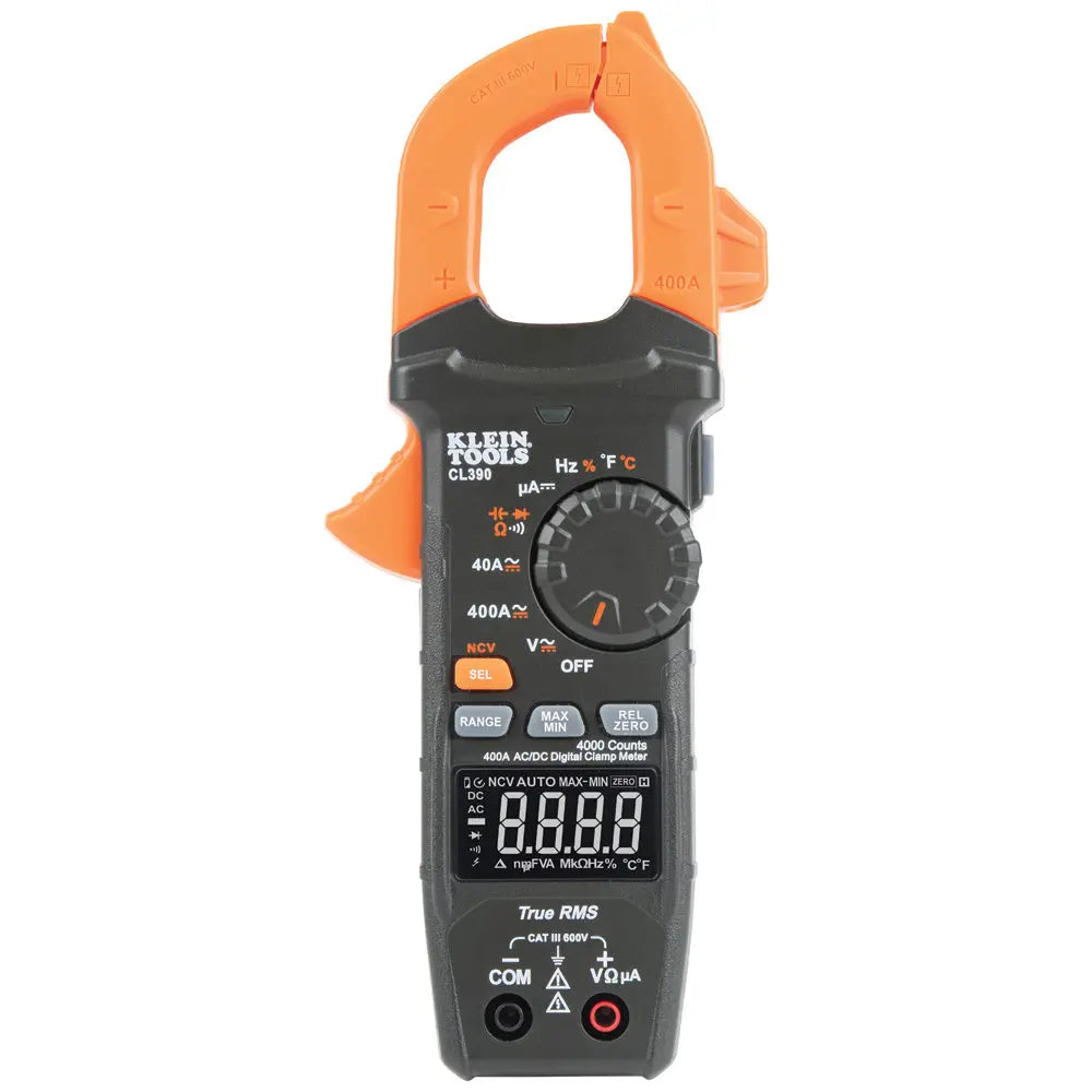 Klein AC/DC Digital Clamp Meter, Auto-Ranging 400 Amp Klein Tools