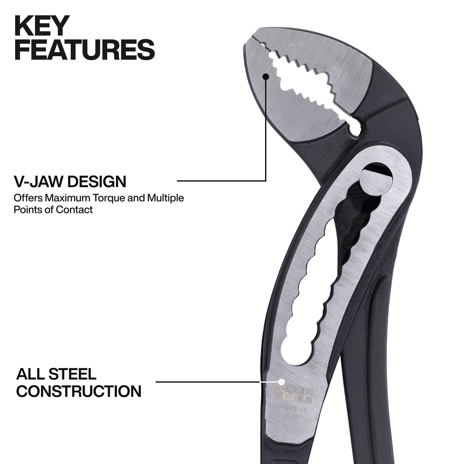 Klein - Classic Klaw™ Pump Pliers, 12-Inch
