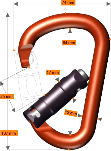 Rock Exotica - Pirate Screw-Lock Carabiner Rock Exotica