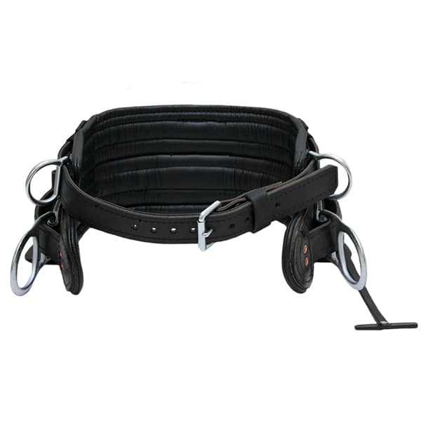Buckingham 20192M Black Leather Short Back Mobility Belt
