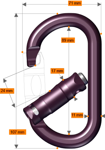 Rock Exotica - rockO Screw-Lock Carabiner