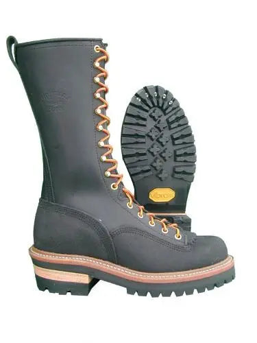 Hoffman - 12″ Pole Climber Plain Toe or Steel Toe Hoffman Boots
