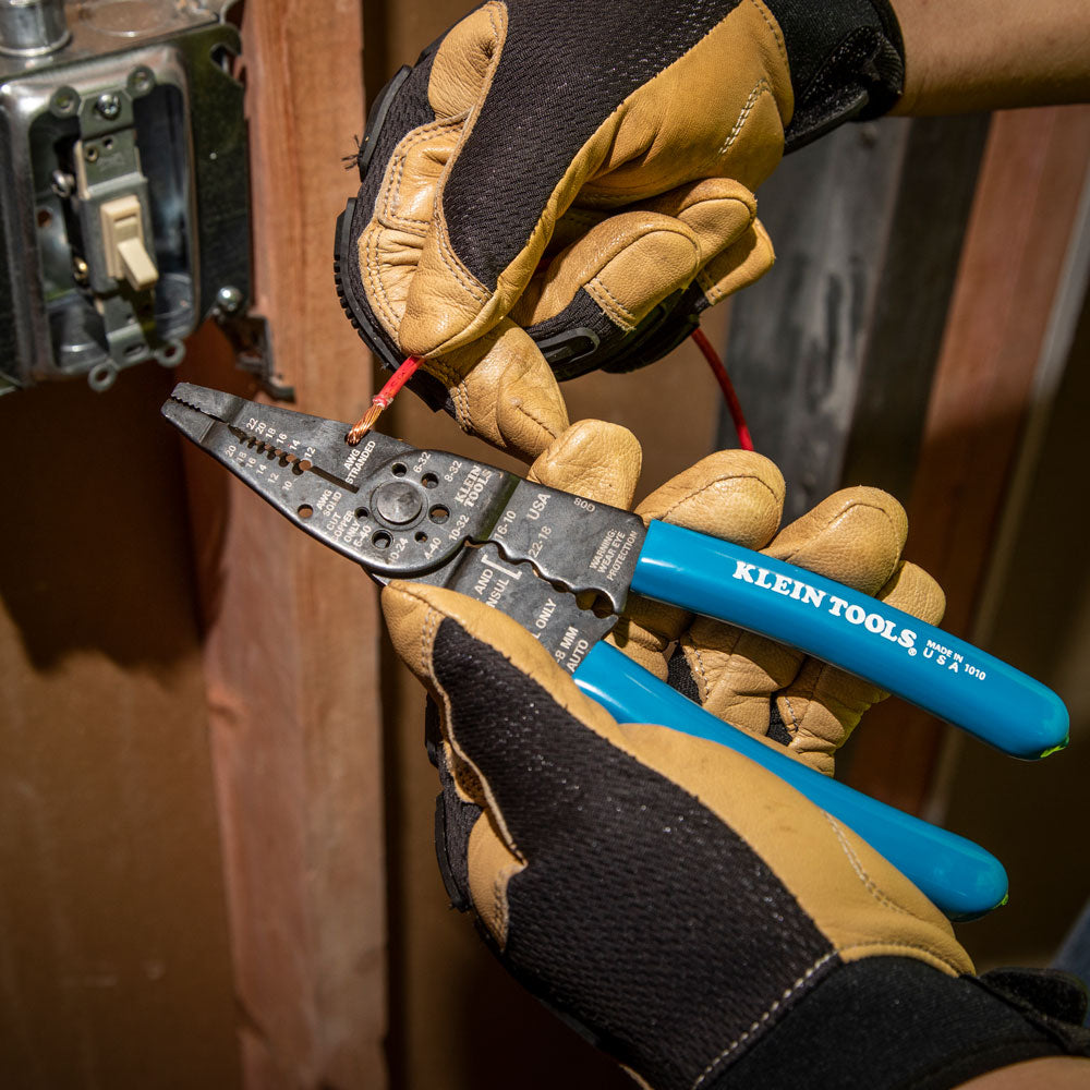 Klein Long Nose Multi Tool Wire Stripper, Wire Cutters, Crimping Tool