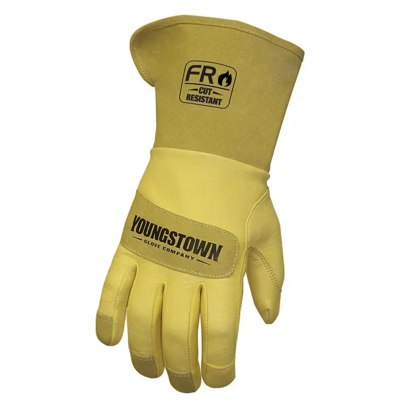 Youngstown Glove - Leather Utility Glove Lined with Kevlar- Wide Cuff Youngstown