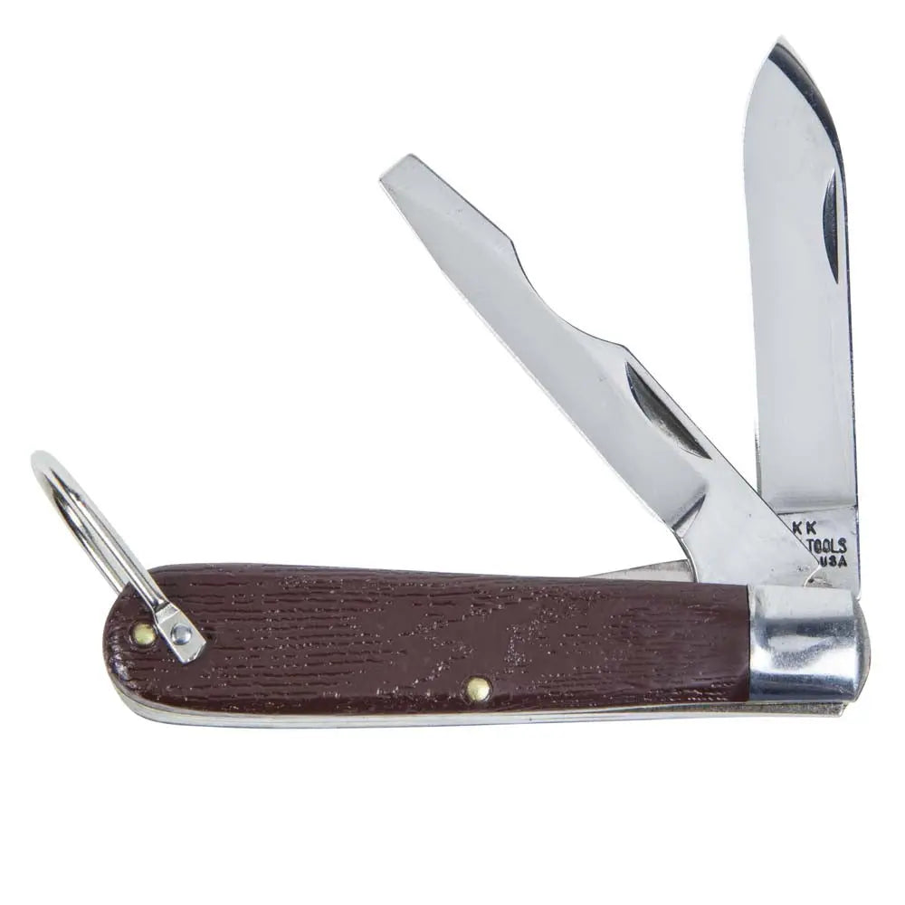Klein 2 Blade Pocket Knife, Steel, 2-1/2-Inch Blade Klein Tools