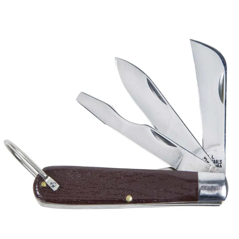 Klein 3 Blade Pocket Knife with Screwdriver Klein Tools