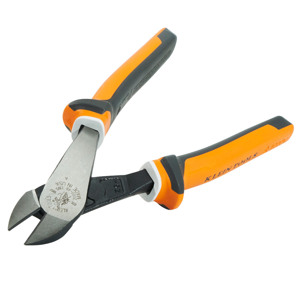 Klein Diagonal Cutting Pliers, Insulated, Angled Head, 8-Inch