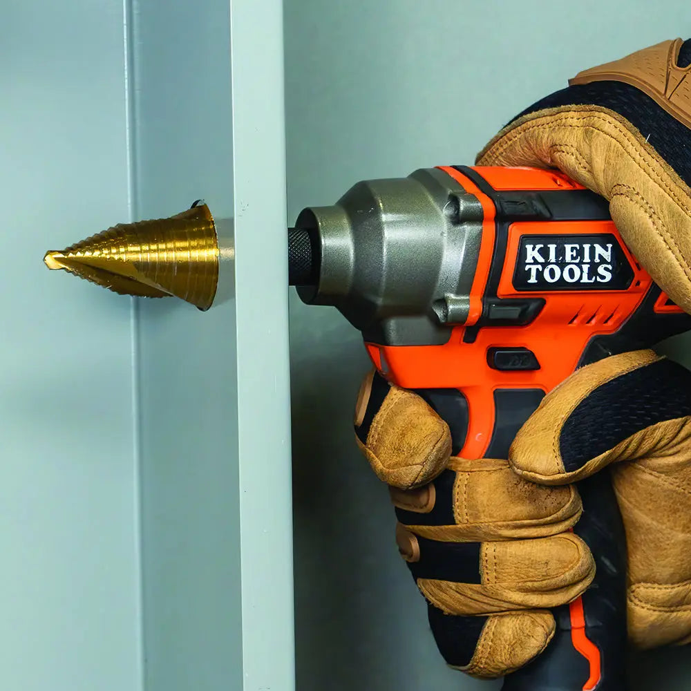 Klein Step Bit Kit, Spiral Double-Fluted, VACO, 3-Piece Klein Tools