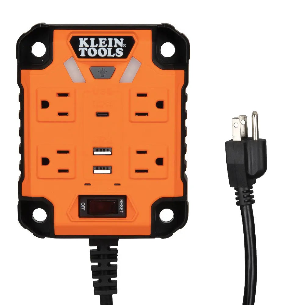 Klein PowerBox 1, Magnetic Mounted Power Strip with Integrated LED Lights Klein Tools