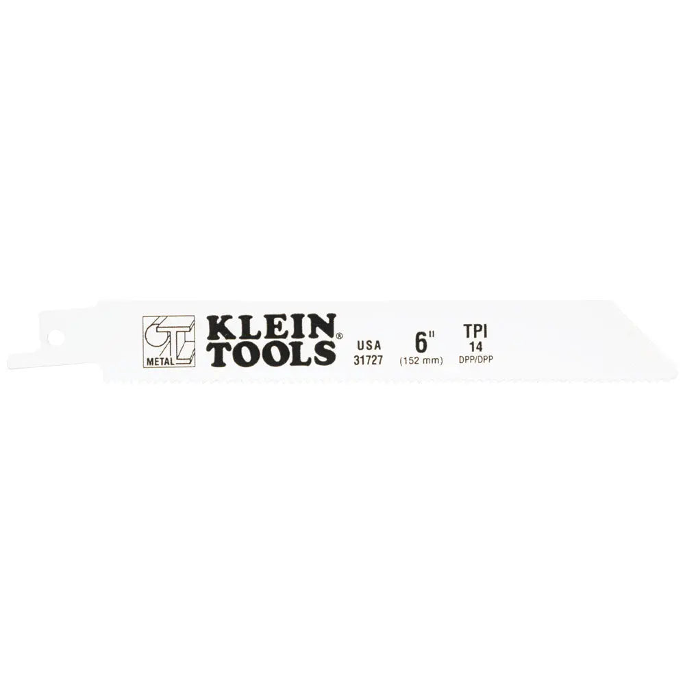 Klein Reciprocating Saw Blades, 14 TPI, 6-Inch, 5-Pack Klein Tools