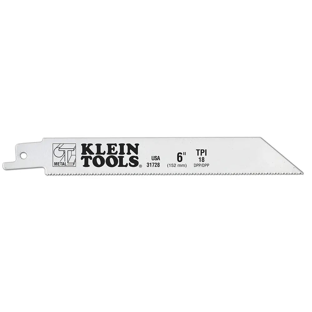 Klein Reciprocating Saw Blades, 18 TPI, 6-Inch, 5-Pack Klein Tools