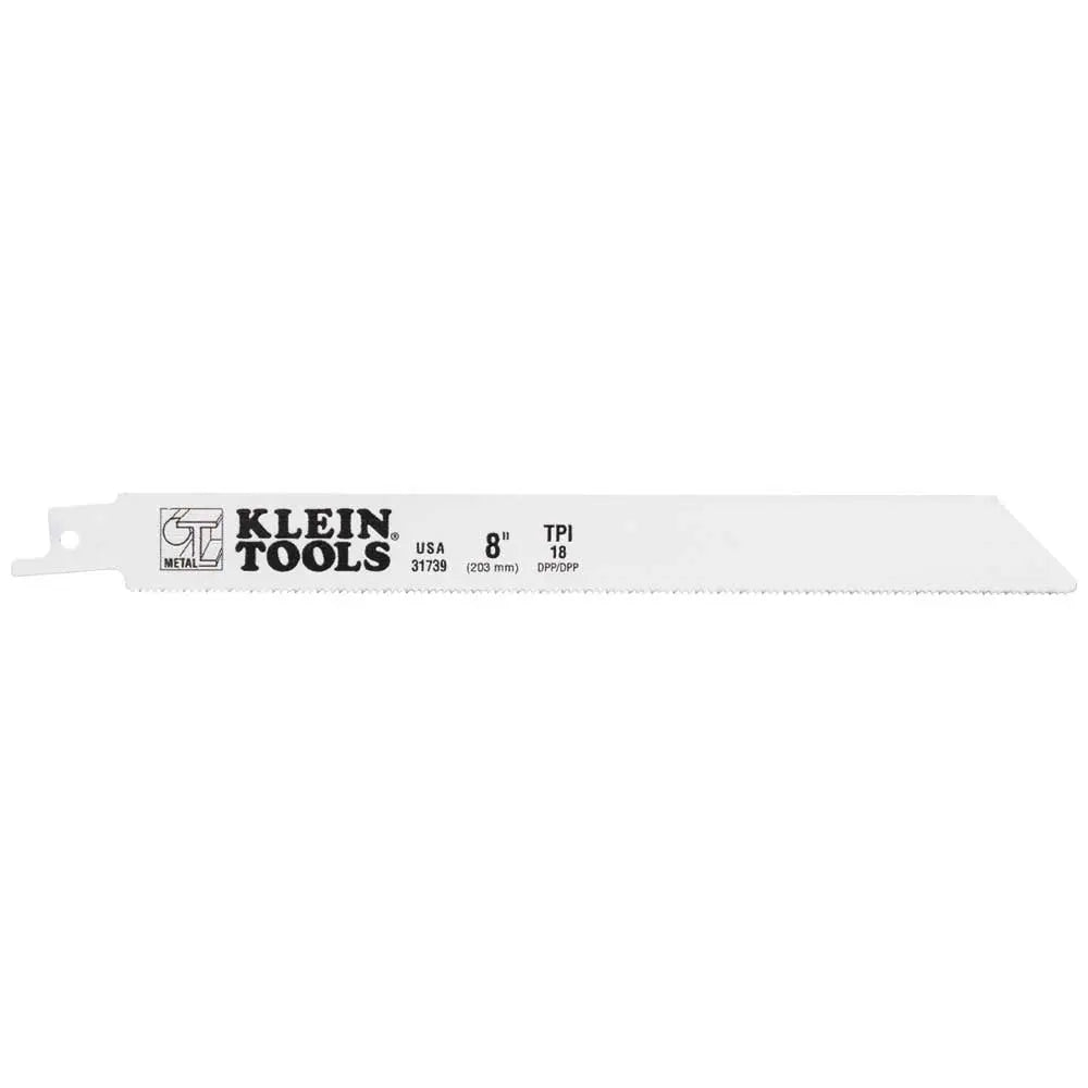 Klein Reciprocating Saw Blades, 18 TPI, 8-Inch, 5-Pack Klein Tools