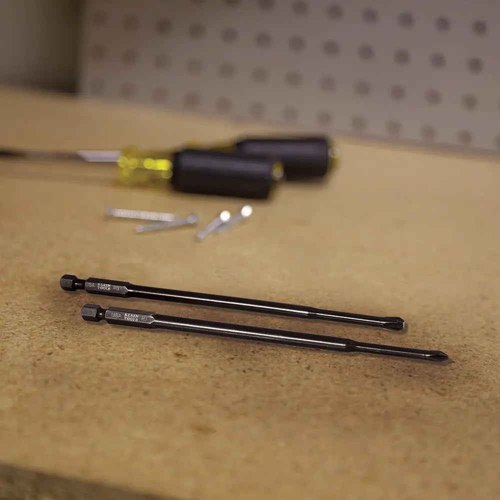 Klein Multi-bit Set, Power Driver Phillips #1 and #3, 6-Inch Klein Tools