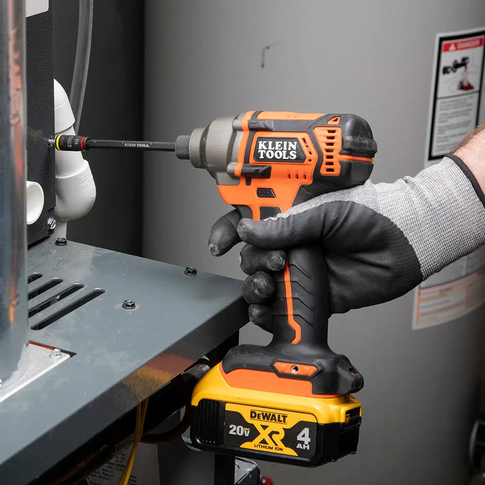 Klein 14-in-1 HVAC Adjustable-Length Impact Screwdriver with Flip Socket Klein Tools