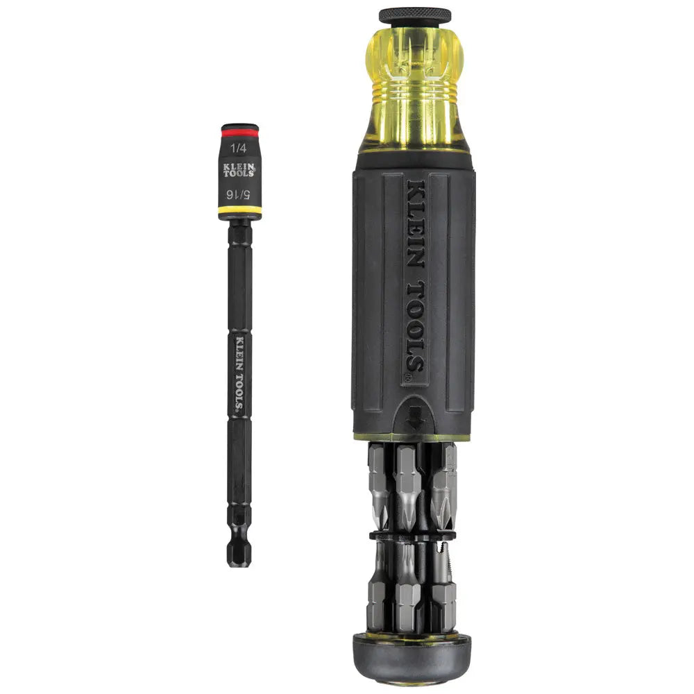 Klein 14-in-1 HVAC Adjustable-Length Impact Screwdriver with Flip Socket Klein Tools