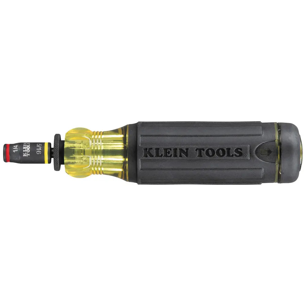 Klein 14-in-1 HVAC Adjustable-Length Impact Screwdriver with Flip Socket Klein Tools