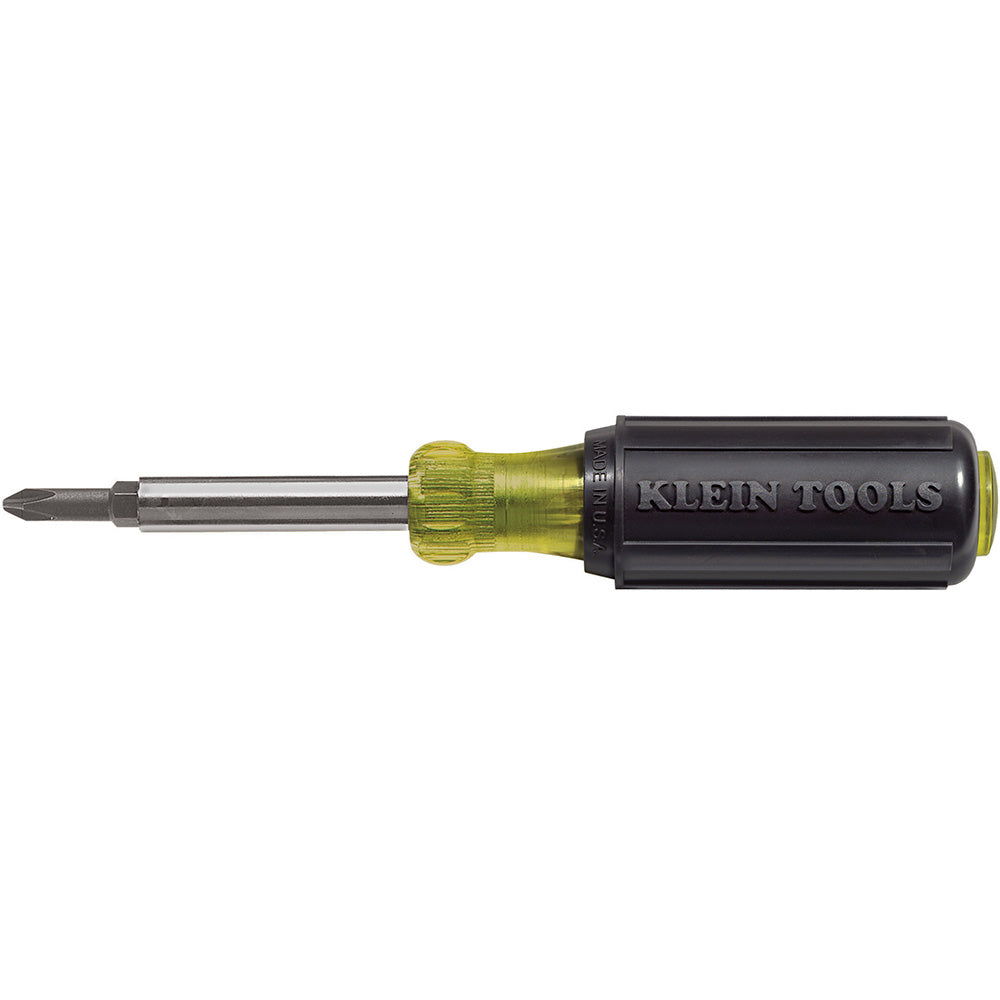 Klein Multi-Bit Screwdriver / Nut Driver, 5-in-1, Phillips, Slotted Bits