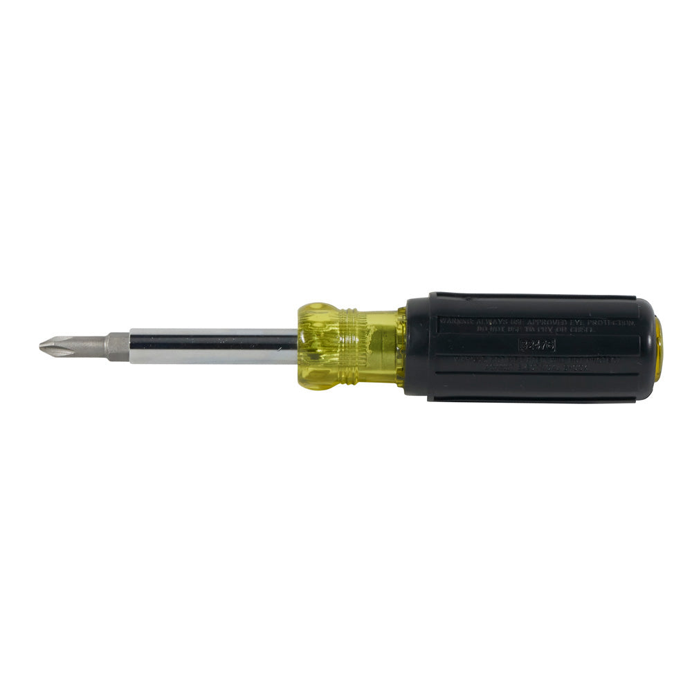 Klein Multi-Bit Screwdriver / Nut Driver, 5-in-1, Phillips, Slotted Bits