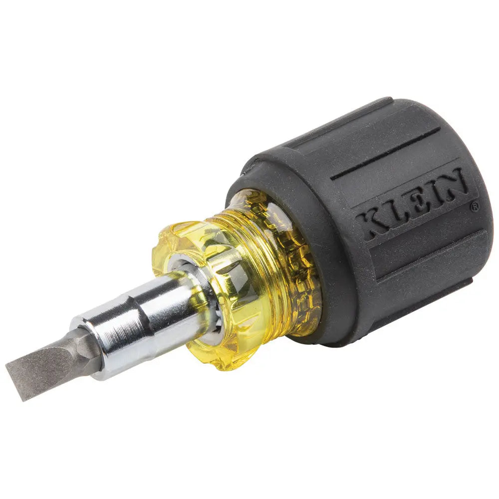 Klein Multi-Bit Screwdriver / Nut Driver, 6-in-1, Stubby, Ph, Sl Bits Klein Tools