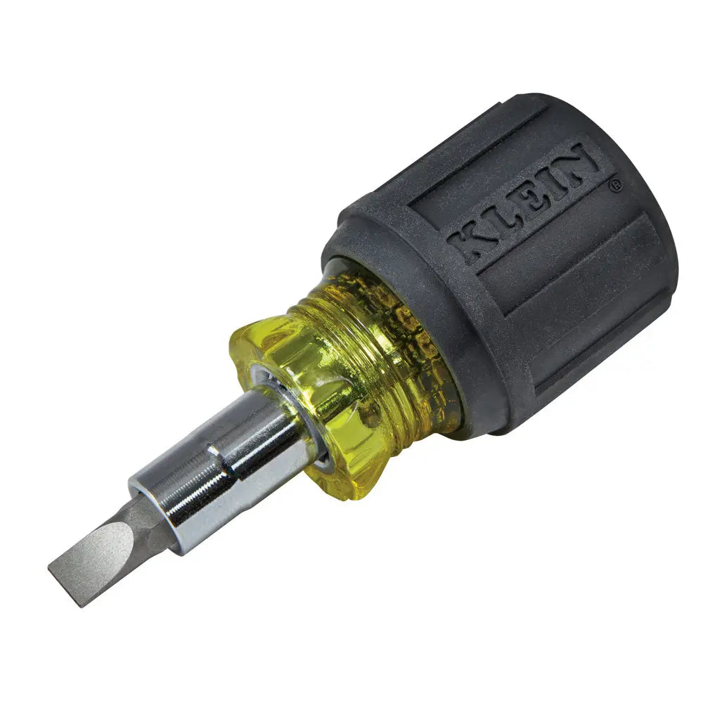 Klein Multi-Bit Screwdriver / Nut Driver, 6-in-1, Stubby, Ph, Sl Bits Klein Tools