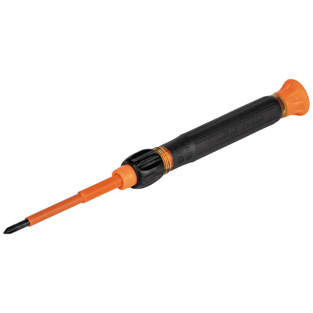Klein 2-in-1 Insulated Electronics Screwdriver, Phillips, Slotted Bits Klein Tools