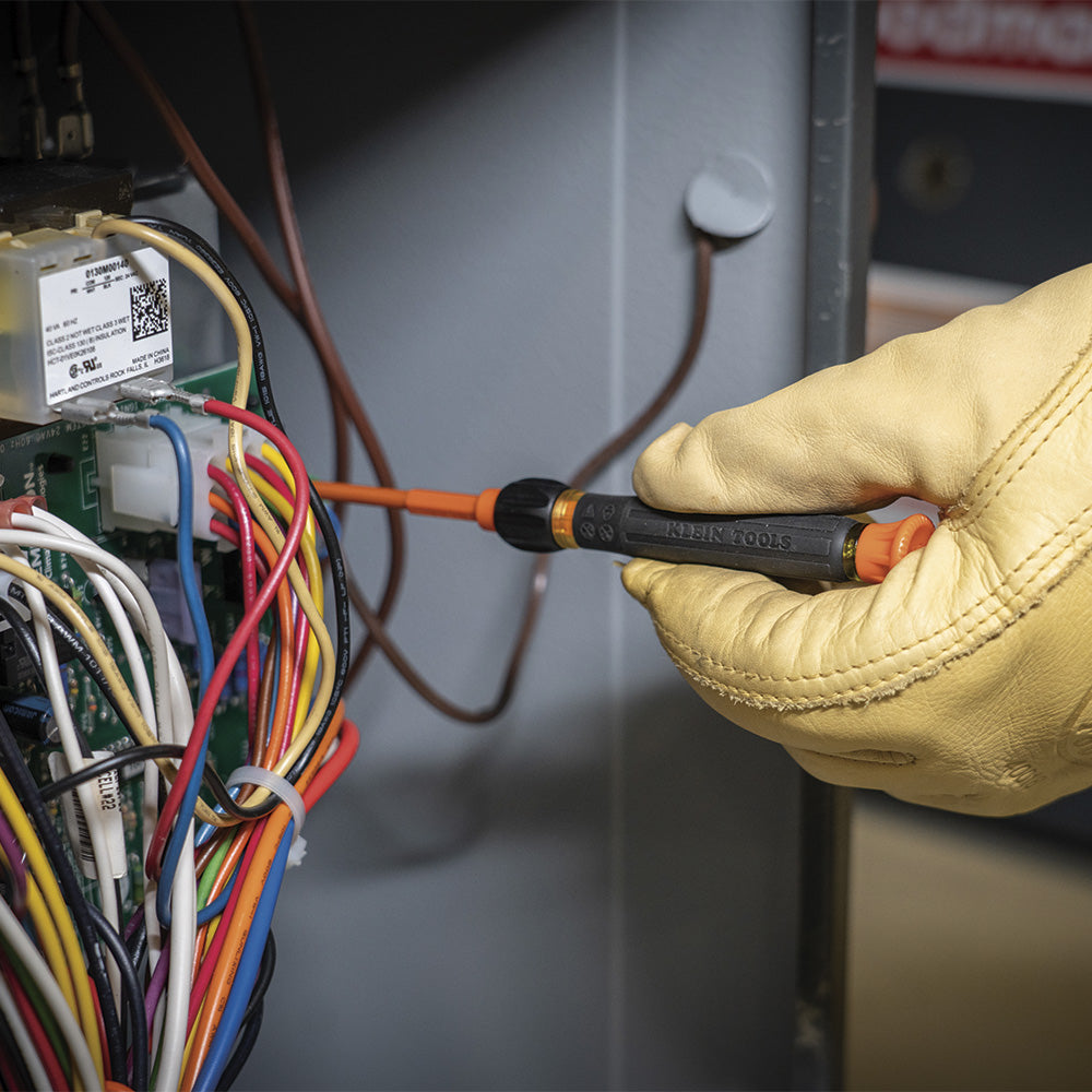 Klein 2-in-1 Insulated Electronics Screwdriver, Phillips, Slotted Bits