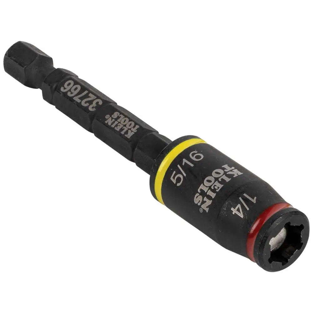 Klein 3-in-1 Impact Flip Socket, 1/4-Inch, 5/16-Inch, 3-Inch Length Klein Tools