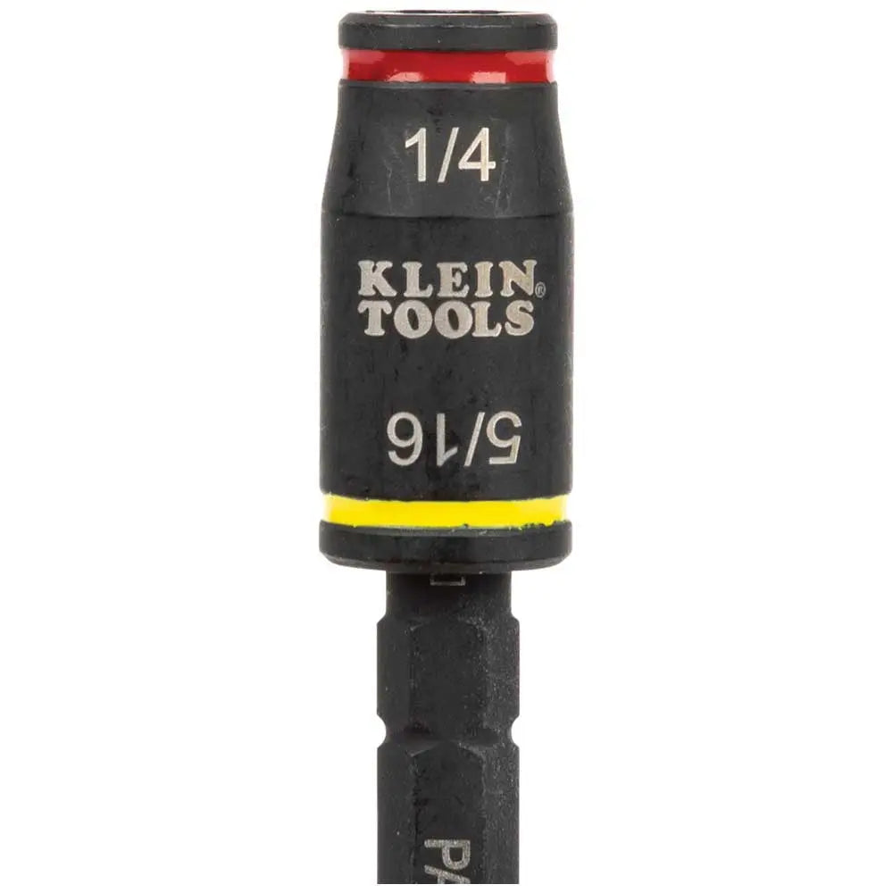 Klein 3-in-1 Impact Flip Socket, 1/4-Inch, 5/16-Inch, 5-Inch Length Klein Tools