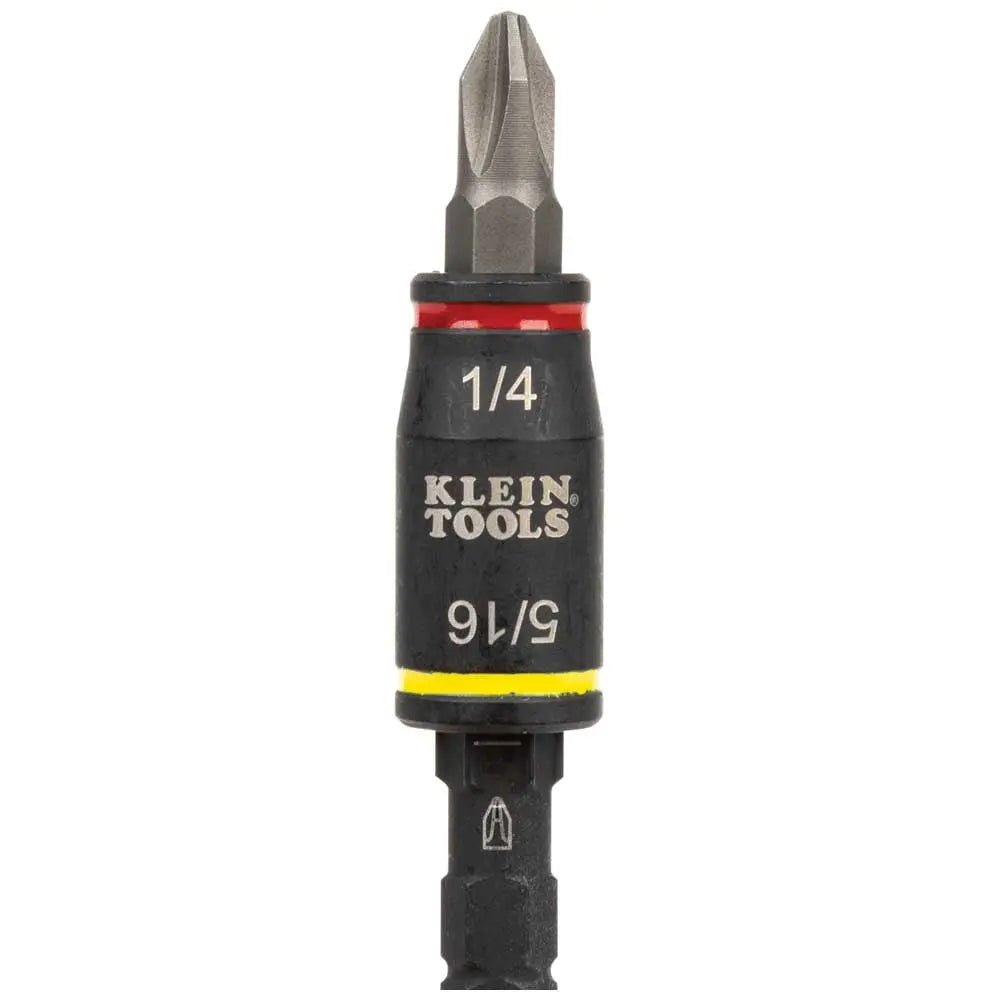 Klein 3-in-1 Impact Flip Socket, 1/4-Inch, 5/16-Inch, 5-Inch Length Klein Tools