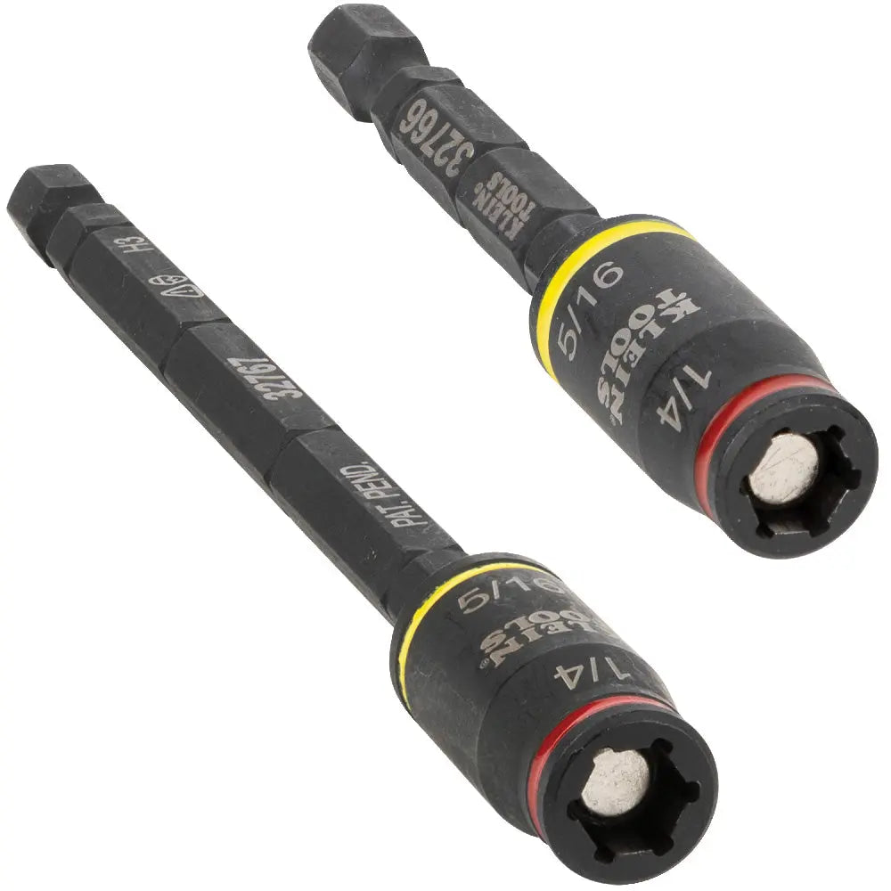 Klein 3-in-1 Impact Flip Socket Set, 1/4-Inch, 5/16-Inch, 2-Piece Klein Tools