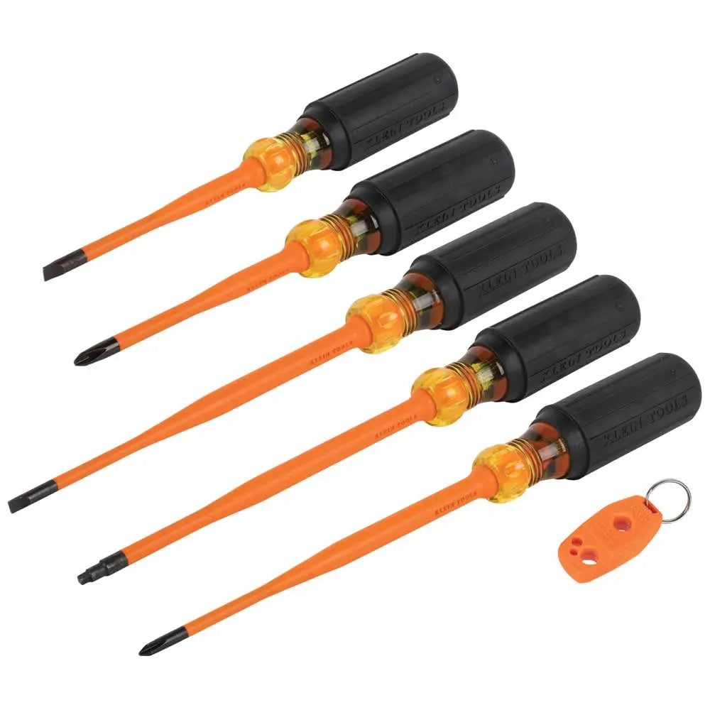 Klein Screwdriver Set, 1000V Slim-Tip Insulated and Magnetizer, 6-Piece Klein Tools