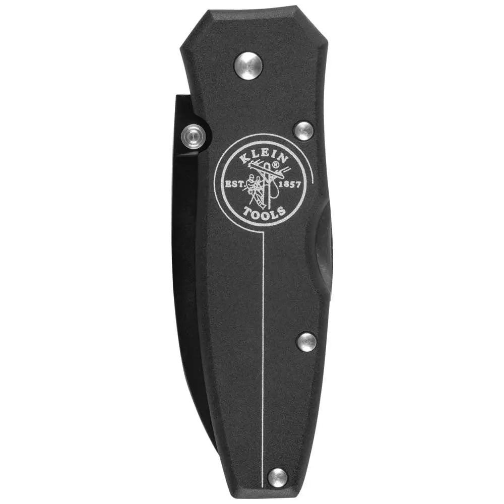 Klein Lightweight Lockback Knife, 2-1/2-Inch Drop Point Blade, Black Handle Klein Tools