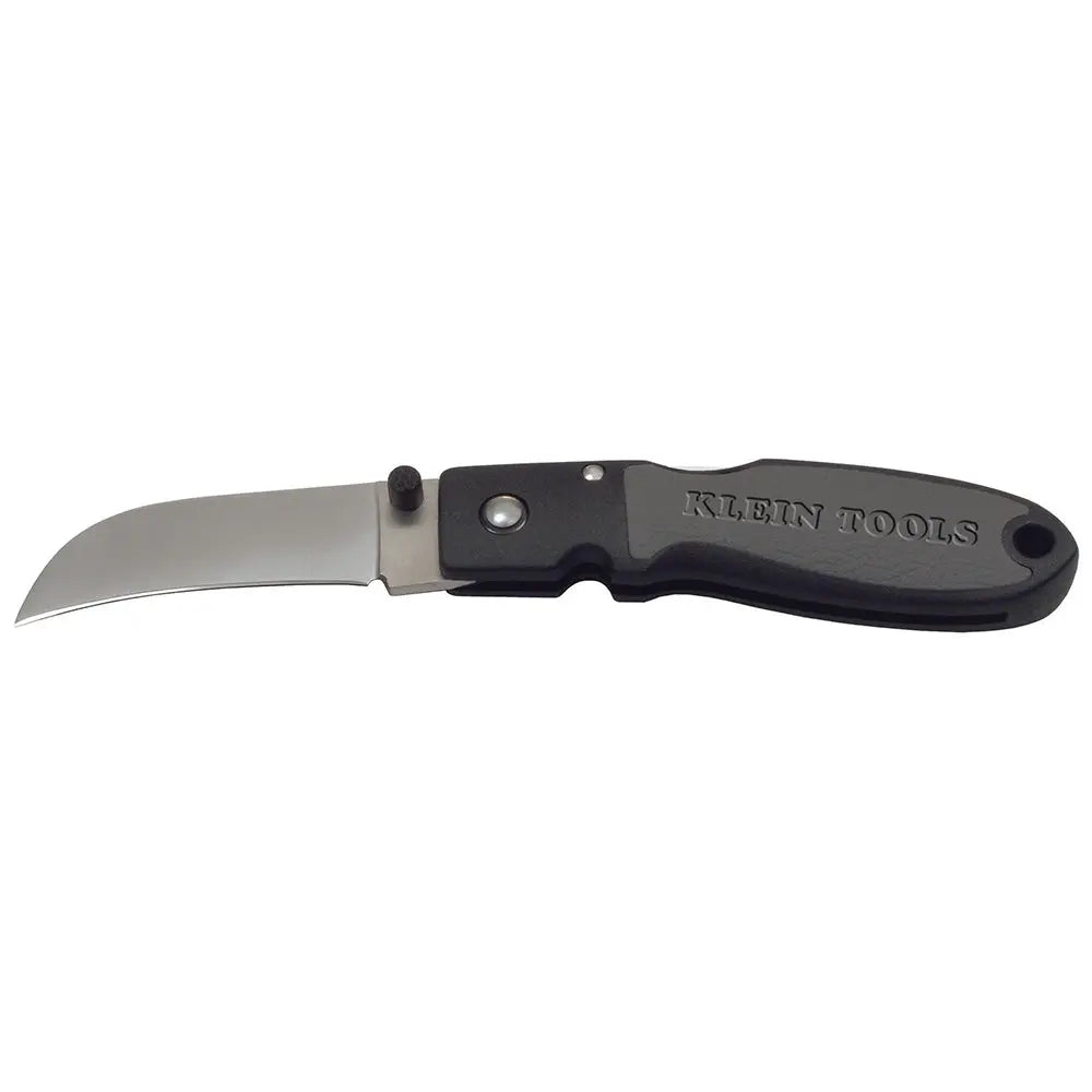 Klein Lightweight Lockback Knife 2-1/2-Inch Sheepfoot Blade, Black Handle Klein Tools