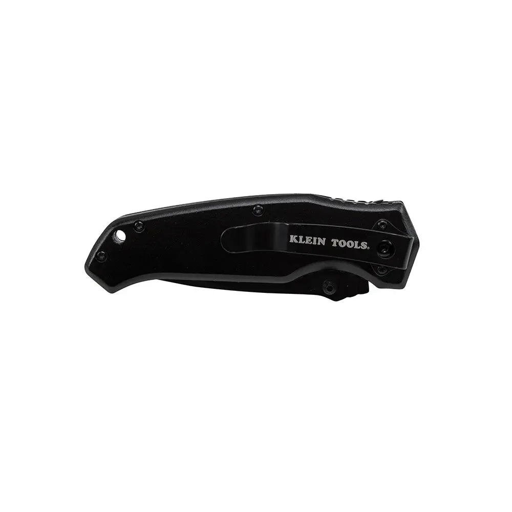 Klein Pocket Knife, Black, Drop Point Blade Klein Tools