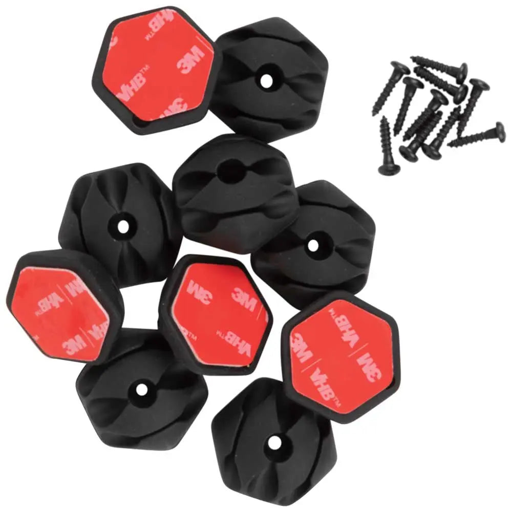 Klein Self-Adhesive Cable Mounting Clips, 3-Slot (10-Pack) Klein Tools
