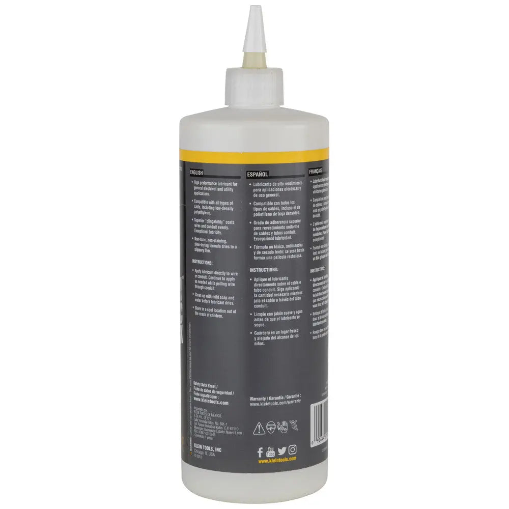 Klein Premium Synthetic Wax Cable Pulling Lube 1-Quart Klein Tools