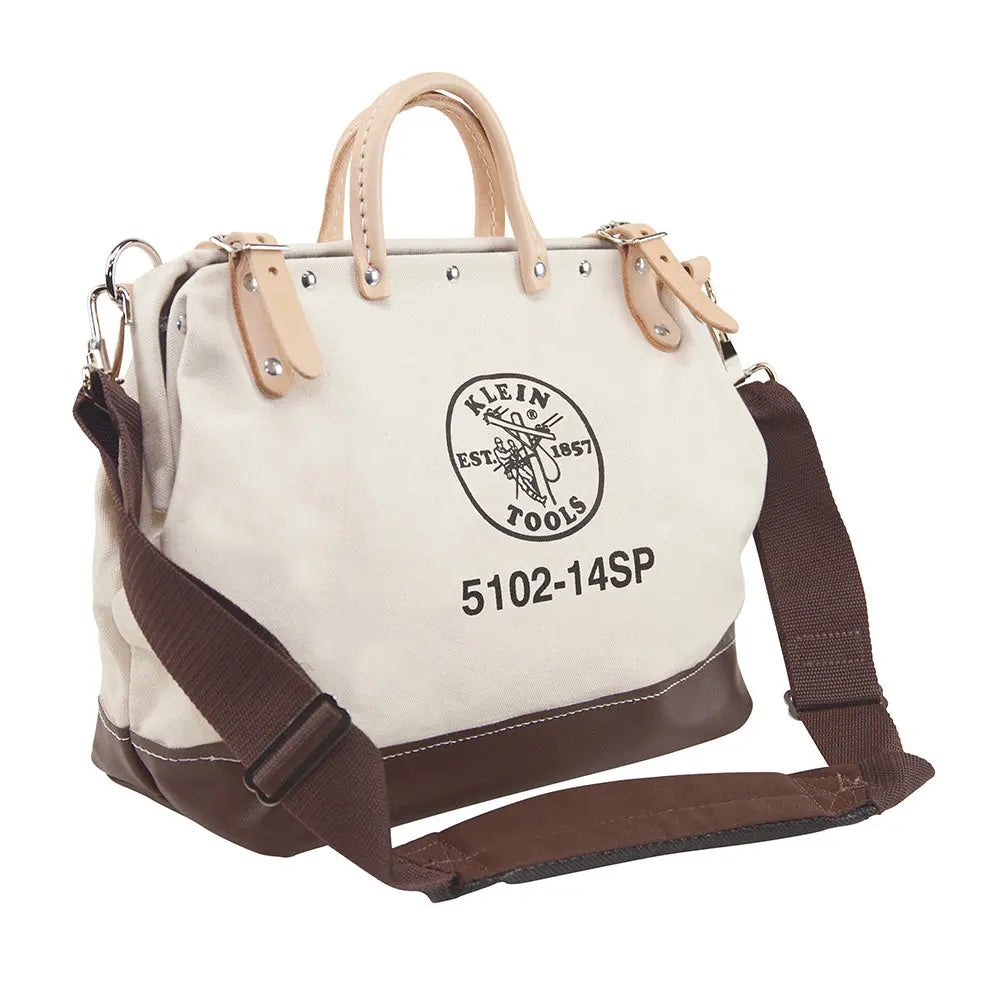 Klein Deluxe Tool Bag, Canvas, 10 Pockets, 14-Inch Klein Tools