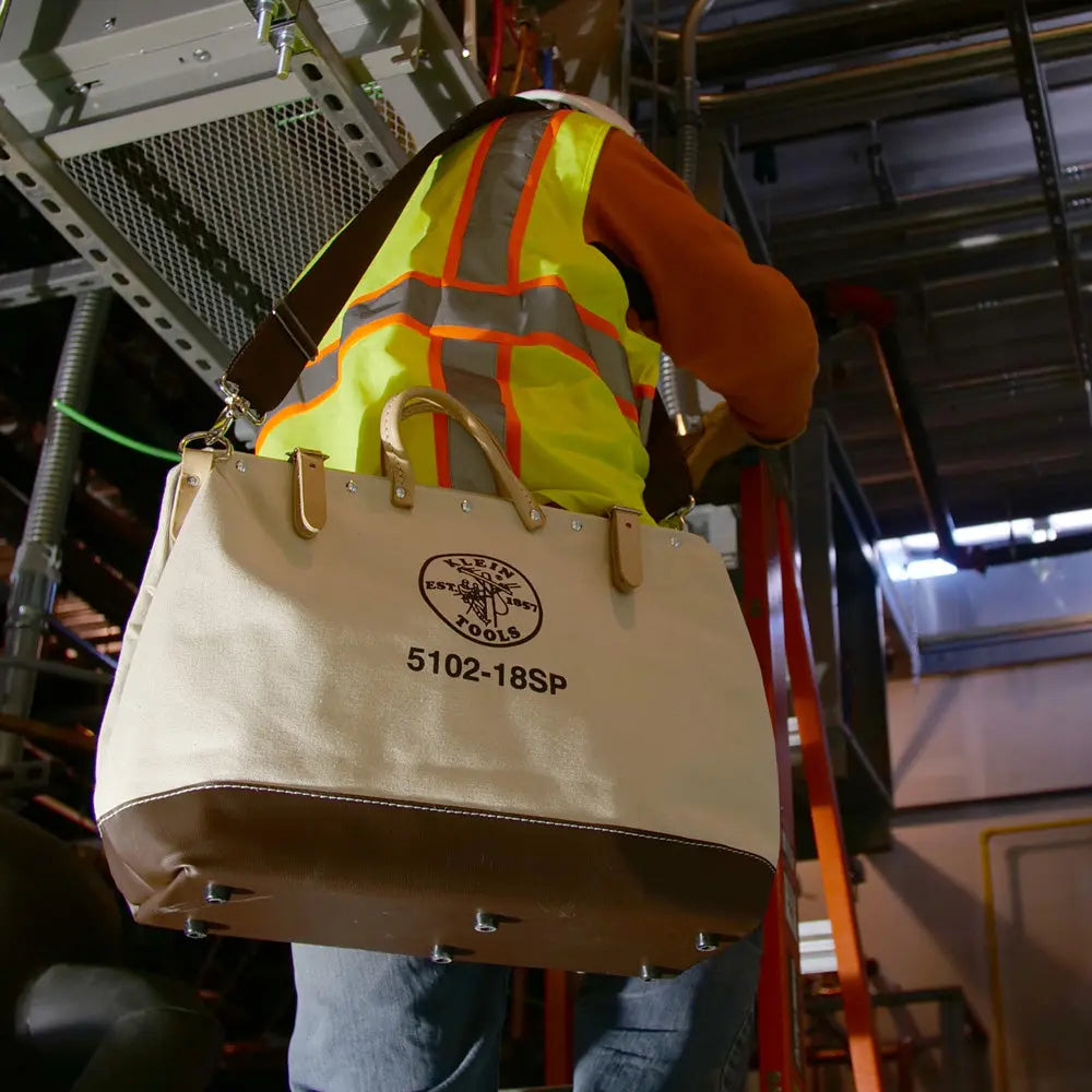 Klein Deluxe Tool Bag, Canvas, 13 Pockets, 18-Inch Klein Tools