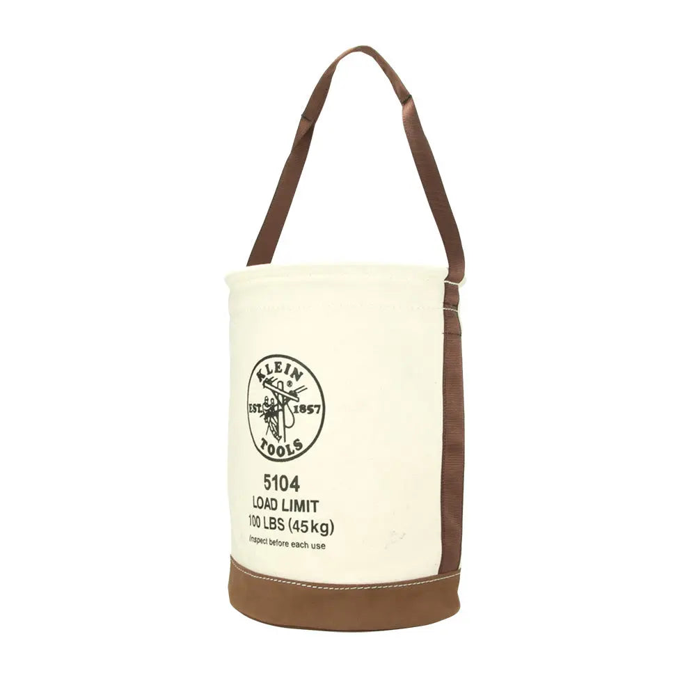 Klein Canvas Bucket with Leather Bottom, 12-Inch Klein Tools