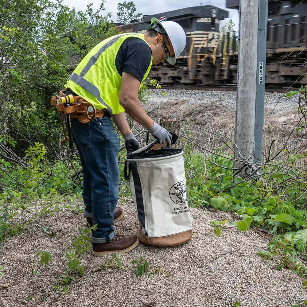 Klein Canvas Bucket with Bucket Top, 22-Inch Klein Tools