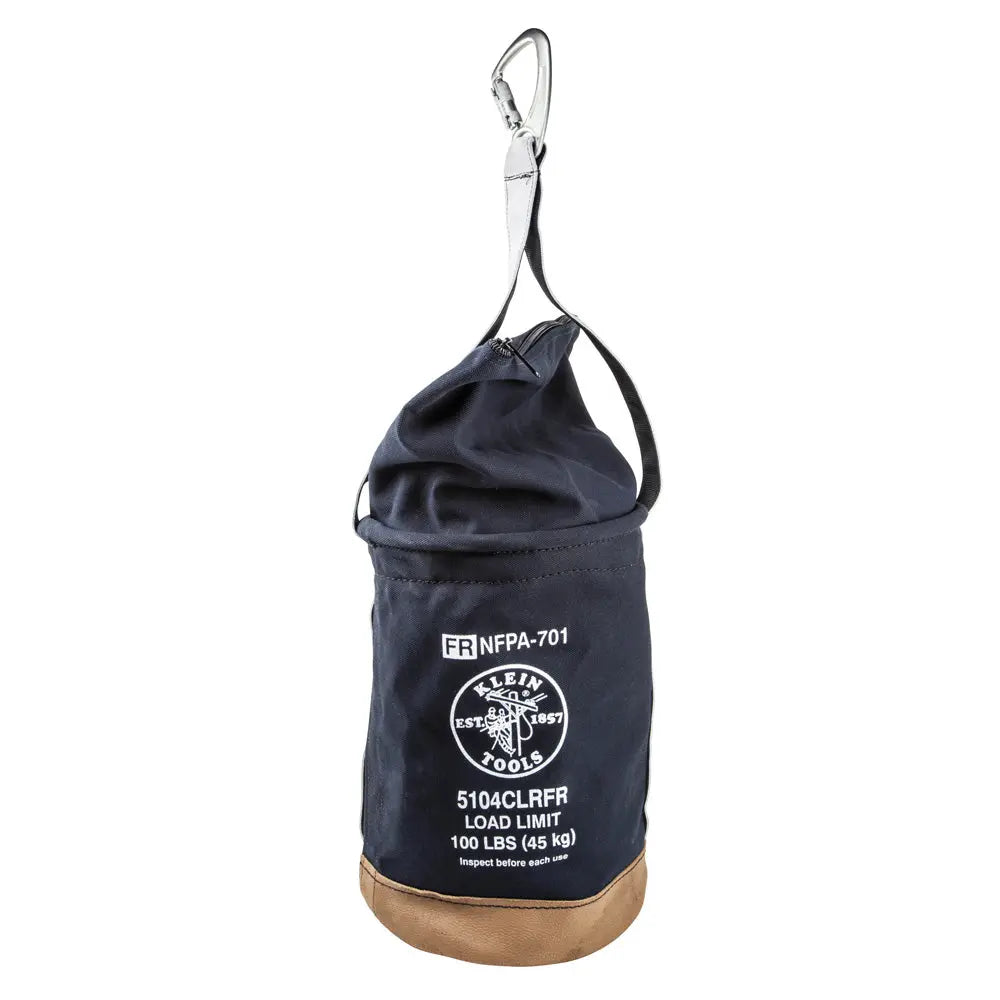 Klein Canvas Bucket, Flame-Resistant, Top Closing, 12-Inch Klein Tools