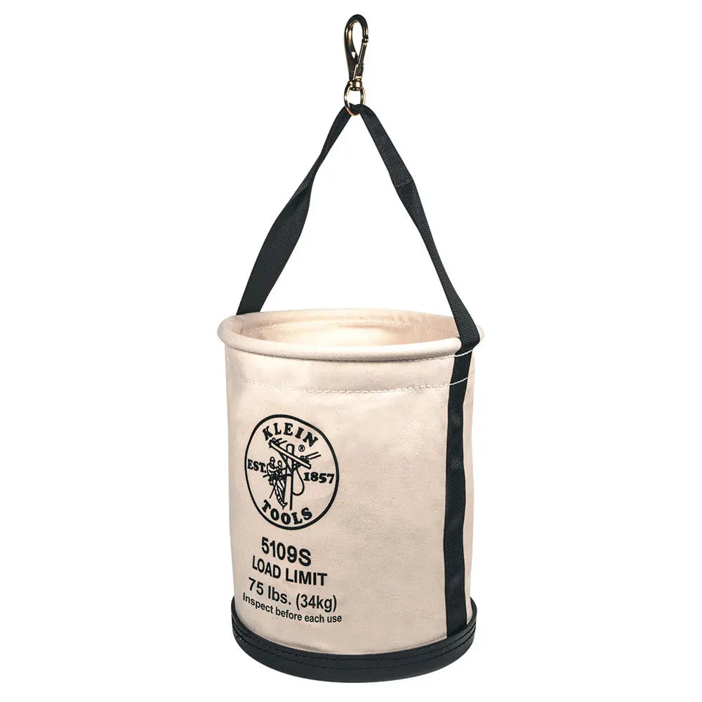 Klein Canvas Bucket, Straight Wall with Swivel Snap, 12-Inch Klein Tools