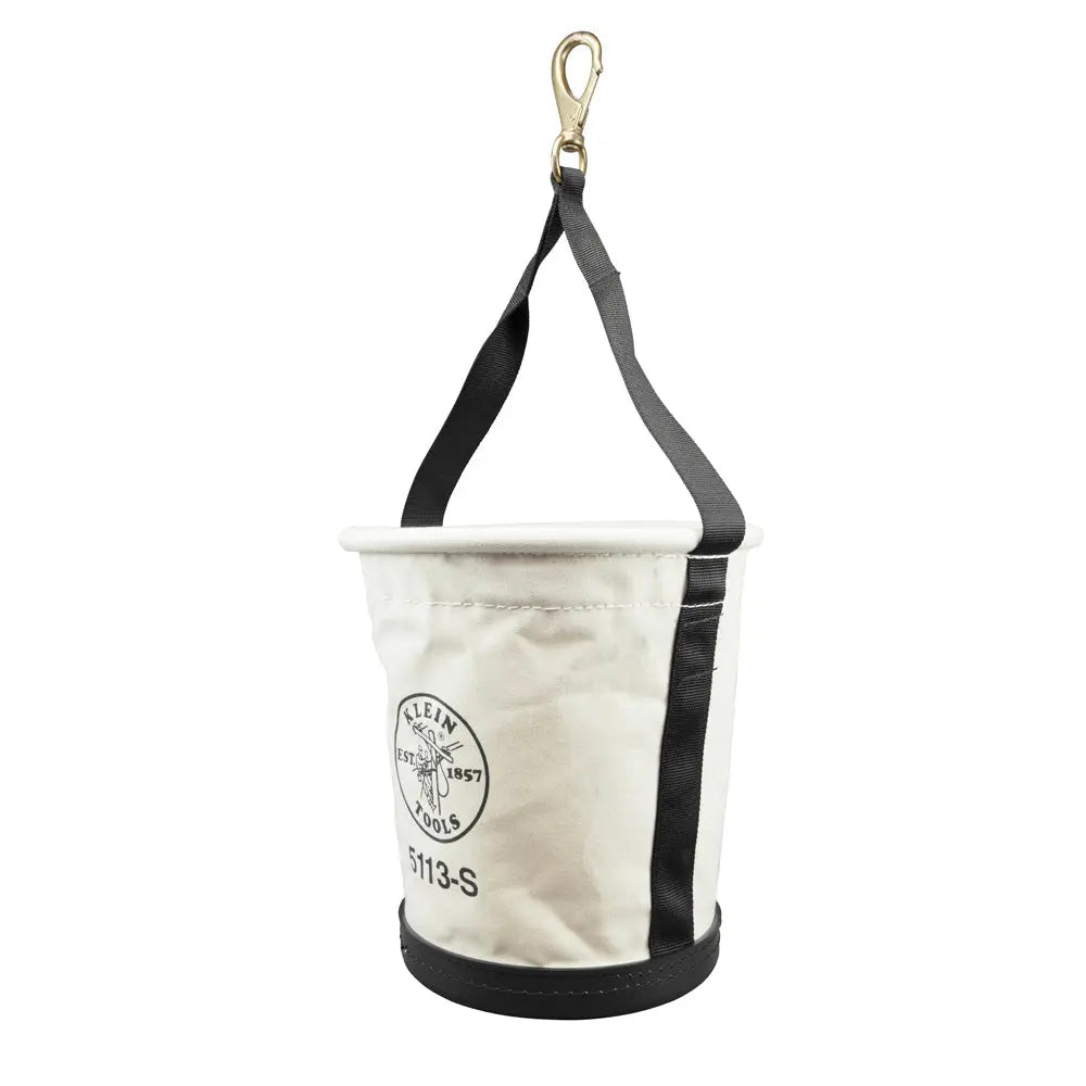 Klein Tapered-Wall Bucket with Swivel Snap Hook, Canvas Klein Tools