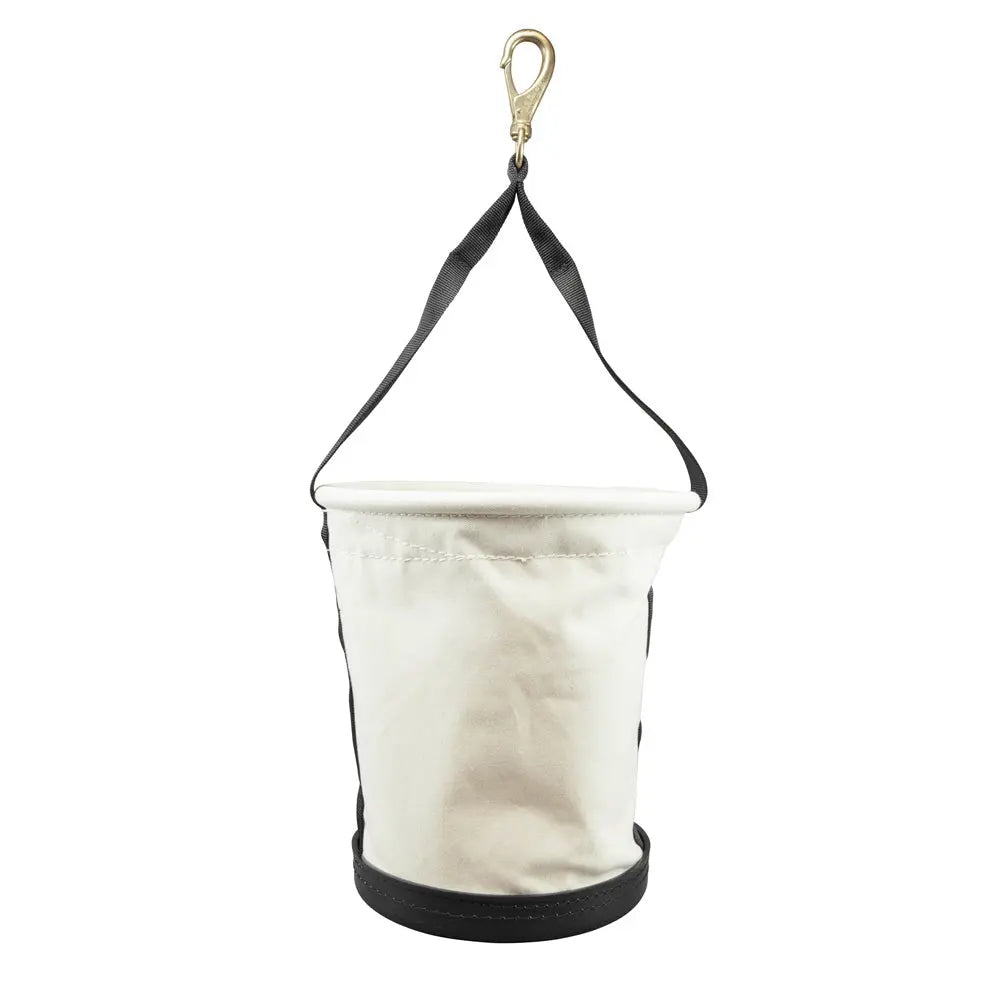 Klein Tapered-Wall Bucket with Swivel Snap Hook, Canvas Klein Tools