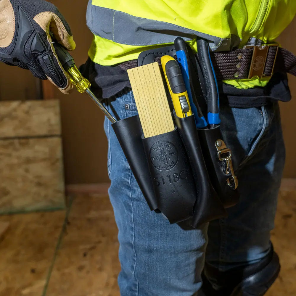 Klein Black Leather Tool Pouch for Belts Klein Tools
