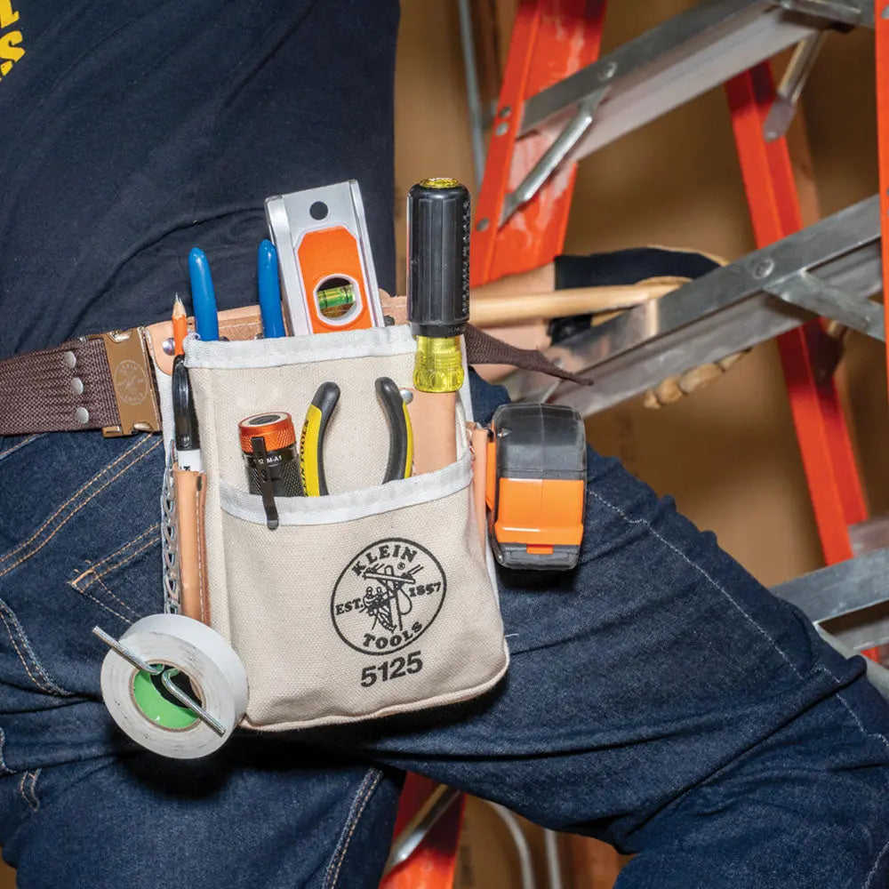 Klein Tool Pouch, 5-Pocket, Canvas Klein Tools