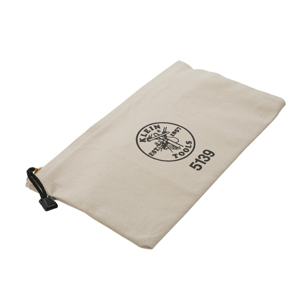 Klein Zipper Bag, Canvas Tool Pouch to 12.5 x 7 x 0.7 -Inch