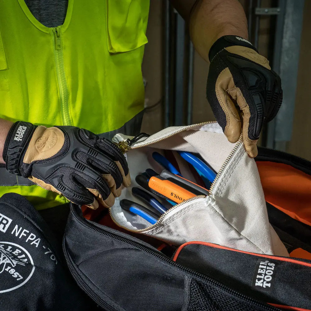 Klein Zipper Bag, Canvas Tool Pouch to 12.5 x 7 x 0.7 -Inch Klein Tools